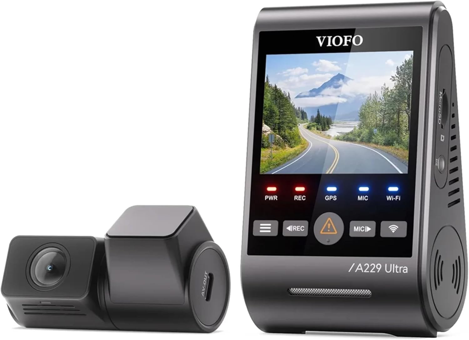 Alternative view of A229 Ultra 2 Kameralı Ön ve Arka 4K+4K Starvis 2 Sensörlü Dual HDR Wi-Fi 6 GPS'li Araç Kamerası