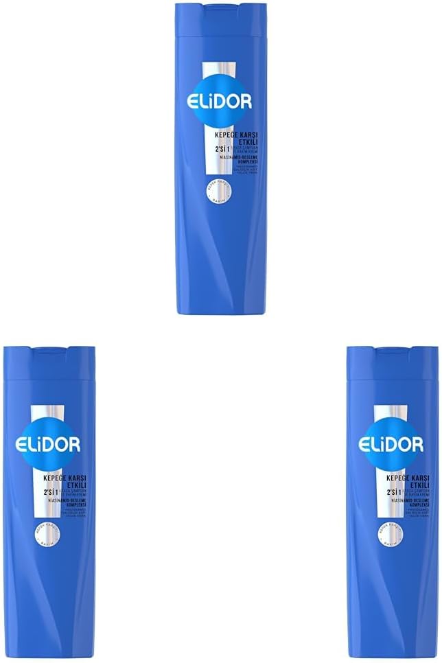 Elidor Şampuan ve Saç Bakım Kremi Kepeğe Karşı Etkili 400 ml (3 paketi)