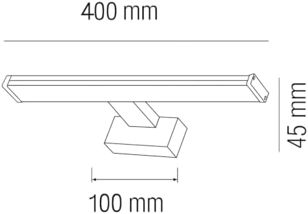 Leylek 8W 4200K LED Ayna ve Resim Apliği 40 cm 220V 720 Lümen – Krom Gövde, Doğal Beyaz Işık, Modern Duvar Üstü Aydınlatma