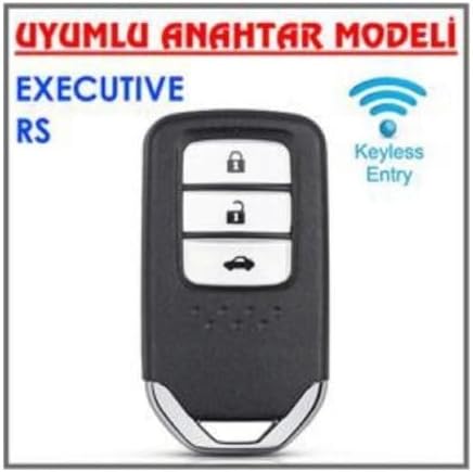 AutoHan Keys Civic, Accord, CR-V, XR-V Uyumlu Beyaz Altın Akıllı Anahtar Kılıfı, Anahtarsız Çalıştırma Smart Model