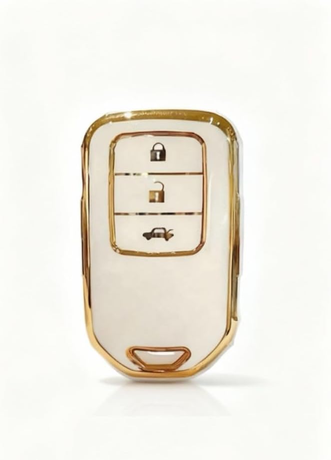 Alternative view of AutoHan Keys Civic, Accord, CR-V, XR-V Uyumlu Beyaz Altın Akıllı Anahtar Kılıfı, Anahtarsız Çalıştırma Smart Model