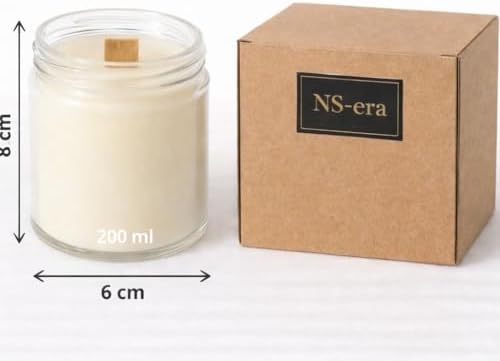 Alternative view of Vanilya Kokulu Soya Mumu Dekoratif Ahşap Fitil 200 ml Kutulu Hediyelik Kavanoz Mum