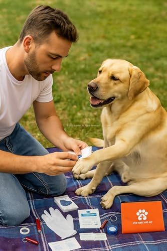Alternative view of Evcil Hayvan İlk Yardım Seti, Kedi ve Köpekler için Kapsamlı Acil Durum ve Bakım Çantası, Kene Çıkarıcı,, Acil Durum Örtüsü ve Temel Tıbbi Malzemeler ile Taşınabilir Kompakt Tasarım