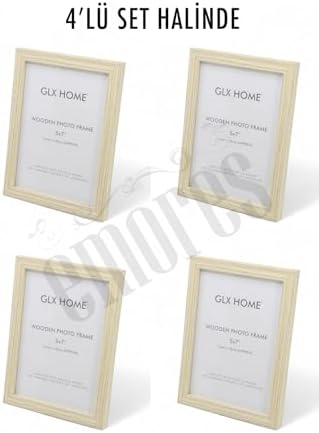 Ahşap Resim Çerçevesi 4'lü Set Halinde 13 x 18 cm boyutunda