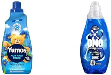Alternative view of Yumoş Açık Hava Mavi Gelincik 1440ml + OMO Fresh Ultra Beyaz 1480ml Deterjan ve Yumuşatıcı Seti