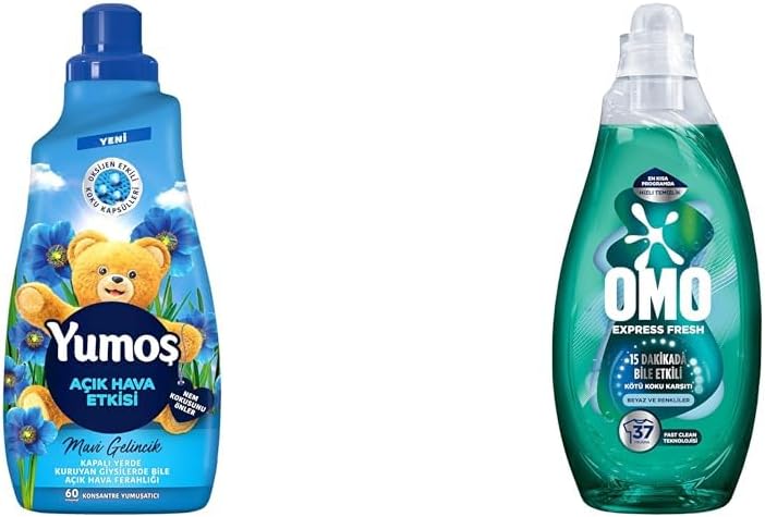 Alternative view of Yumoş Açık Hava Mavi Gelincik 1440ml + OMO Fresh Kötü Koku Karşıtı 1480ml Deterjan ve Yumuşatıcı Seti