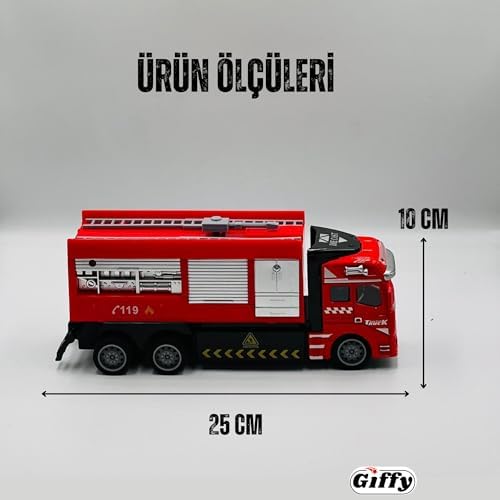 Alternative view of Uzaktan Kumandalı İtfaiye Şarjlı Işıklı Full Fonksiyon Oyuncak Araç Metal Kasa R/C Araç Şehir Aracı