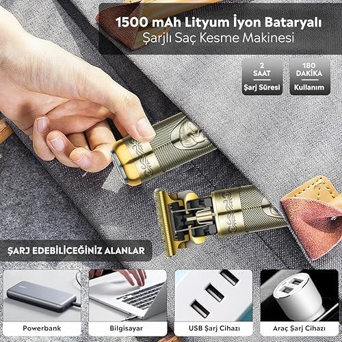 Alternative view of TMS-73 DC Şarjlı Kuaför Makinesi
