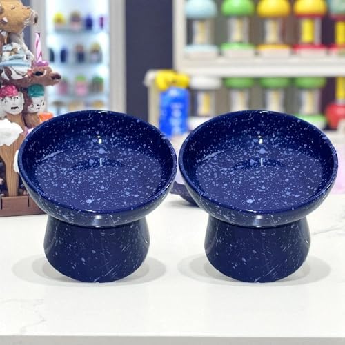 Eğimli Yüksek Seramik Mama ve Su Kabı – Ergonomik Kedi Köpek Mama Kabı | Sağlıklı, Dayanıklı, Kolay Temizlenebilir | Boyun ve Omurga Dostu