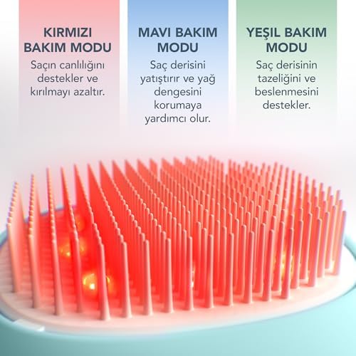 Alternative view of FOREO FLIP Play Advanced LED Saç Fırçası – Kırmızı, Mavi ve Yeşil ışık modlarına sahip 3’ü 1 arada bakım aracı, sağlıklı görünen saç ve saç derisini destekler - Ice Ice Baby!