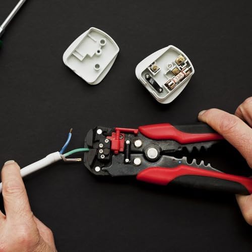 5’i 1 Arada Otomatik Kablo Soyucu, Kesici, Kıvırıcı ve Pabuç Sıkma Pensesi | Automatic Wire Stripper & Crimper – 0.2-6 mm² Ayarlanabilir Soyma Uzunluğu, Ergonomik Tutma Kolu