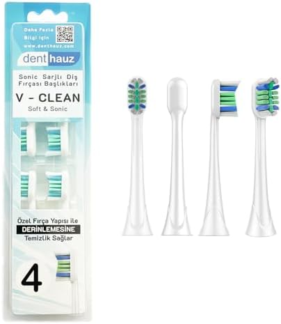 Alternative view of V Clean Sonic Soft Temizlik - Sonicare Uyumlu 4 Adet Yedek Başlık