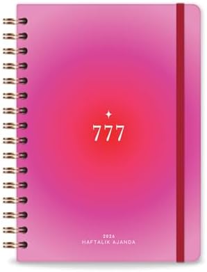 Alternative view of 2026 A5 Spiralli Haftalık Ajanda 12 Aylık - Pembe