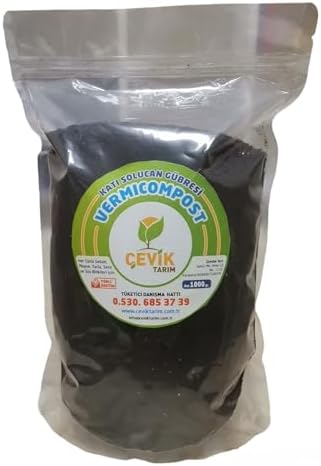 Katı Solucan Gübresi 1 KG – Organik, Doğal, Toprak Verimliliği Artırıcı, Sebze ve Meyve Gübreleri”
