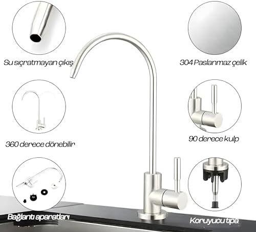 Alternative view of Paslanmaz Çelik Su Arıtma Cihazı Musluğu - Inox Su Arıtma Cihazı Musluğu