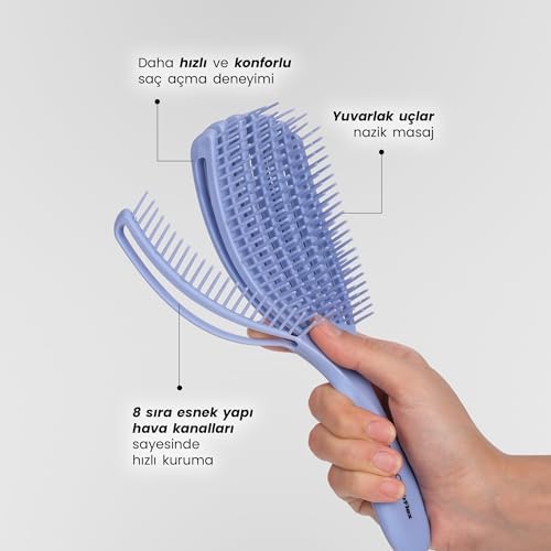 Alternative view of Vepa Airflex Dolaşık Saç Açma Fırçası, Kolay Tarama, Elektriklenme Önleyici Tarak (LİLA)