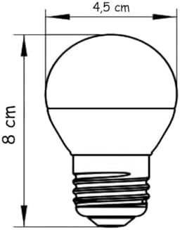 6W E27 Mini Top Ampul 3000K Sarı Işık 3 Adet