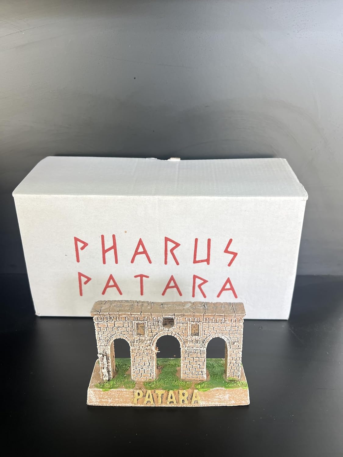 Alternative view of Patara Antik Kent Kapısı Minyatür Dekoratif, El Yapımı Tarihi Mimari Model, Beyaz ve Kahverengi, Küçük Boy
