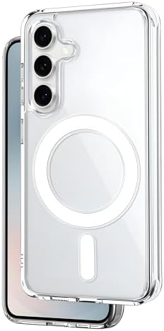 Alternative view of Galaxy S25 FE için MagSafe ile Uyumlu Şok Emici Silikon Kenar Sararma Önleyici Arkası Sert Parmak İzi Tutmayan Darbeye Dayanıklı Manyetik Şeffaf Kılıf