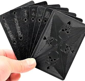 Alternative view of Siyah Kurukafa iskambil Kağıdı Kaygan Plastik Su Geçirmez Oyun Kağıdı cin500