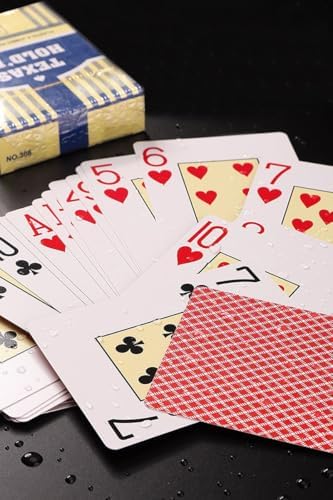 Kırmızı Plastik Su Geçirmez Blackjack iskambil Oyun Kağıdı cin385kr