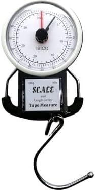 2'si 1 Arada Analog Ölçekli Kantar ve Şerit Metre, Taşınabilir El Kantarı, 35 kg Kapasiteli