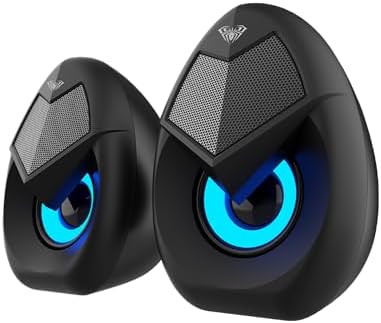 Alternative view of Aula N-69 2 * 3W RGB LED Işıklı Masaüstü Oyuncu Laptop PC Bilgisayar Hoparlörü