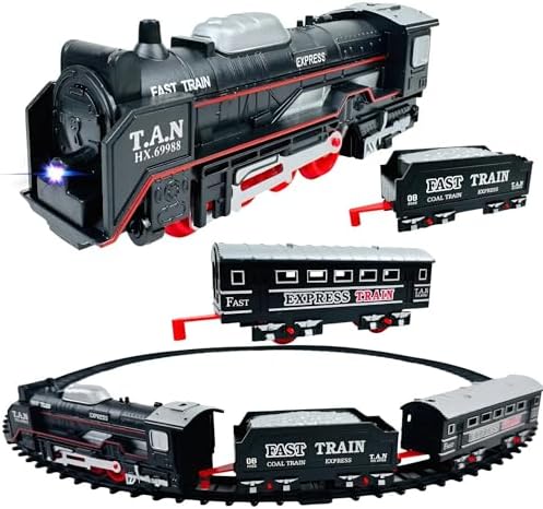 Alternative view of Oyuncak Işıklı Pilli Demiryolu Tren Seti 23 Parça - 3 Farklı Ray Modelli Yolcu Treni