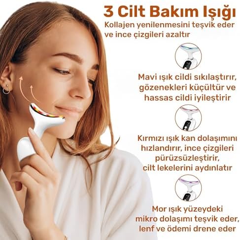 Alternative view of NPO NPB02 Yüz Boyun Gıdık Sarkma Kırışıklık Giderici Sıkılaştırıcı EMS LED Masajlı Güzellik Cihazı