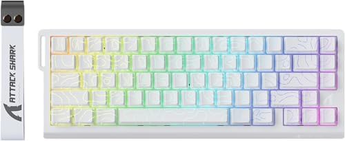 Alternative view of ATTACK SHARK X68 HE 60% Gaming Klavye – Manyetik Switch, 8000Hz Trigger, 0.01mm Hassasiyet, Ayarlanabilir Tetik, RGB Aydınlatma, Tap, Kablolu, PC/Mac Uyumlu (Contour)