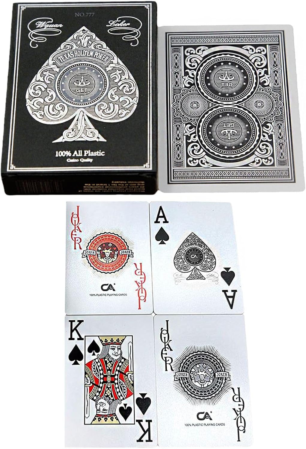 Alternative view of Plastik Su Geçirmez Blackjack iskambil Oyun Kağıdı cin885slv