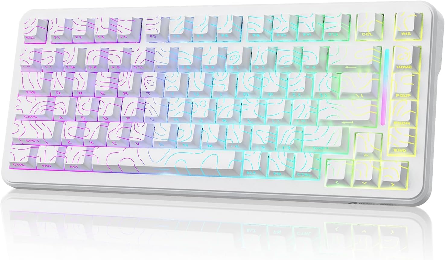 ATTACK SHARK X82PRO HE 75% Kablosuz Gaming Klavye – Hall Effect Manyetik Switch, Trigger, 0.01mm Ayarlanabilir Tepki Noktası, 8K Polling Rate, Hot-Swap, RGB – PC Oyuncuları (Contour)