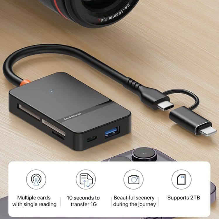 Alternative view of 8İN1 Type-C Çoklayıcı Adaptör, USB HUB Çevirici USB A, SD, TF, MS Kart Girişli Çok Portlu Dönüştürücü, Laptop,, Tablet, Uyumlu, Hızlı Veri Aktarımı, Tak-Çalıştır