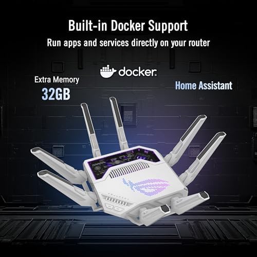 Alternative view of Asus Rog Rapture GT-BE19000AI WiFi 7 Beyaz Router