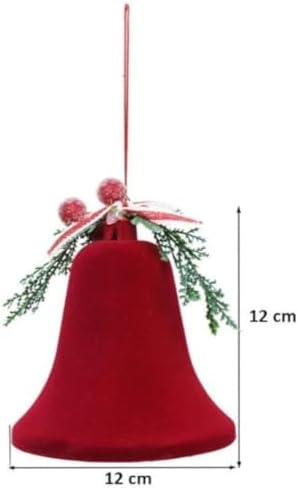 Alternative view of YILBAŞI KADİFE NOEL ÇANI BORDO 12CM AST7303