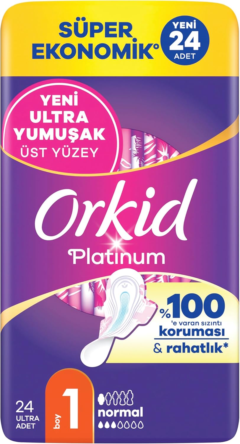Alternative view of Orkid Platinum Hijyenik Ped Normal (Boy 1) Süper Ekonomik Paket 24 Adet Ped