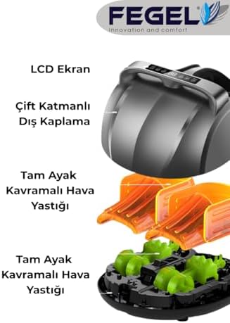 Alternative view of Fegel FG-513 6D Isıtmalı Ayak Masaj Aleti, Derin Yoğurma ve Hava Basınçlı Kumandalı Masaj Aleti (Beyaz)