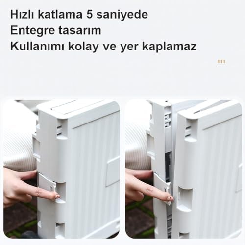 Alternative view of Katlanabilir İki Tekerlekli Alışveriş ve Depolama Çantası – Kapaklı Teleskopik Çekme Kolu Kamp Plaj Çok Amaçlı Beyaz