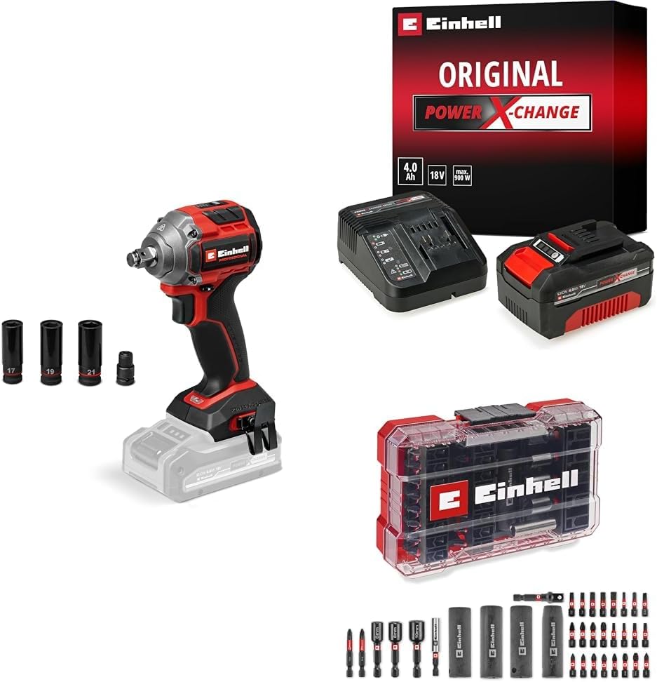 Alternative view of TP-CW 18/260-C Li BL - Solo, Kömürsüz Akülü Darbeli Somun Sıkma + 18V 4,0 Ah PXC Starter Kit, Akü ve Şarj Cihazı + ve Lokma uç seti 35 parça, M- kutu