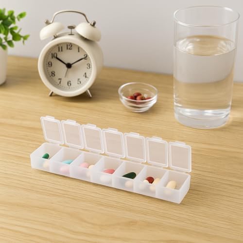 Alternative view of 7 Günlük İlaç Kutusu – İnce Uzun Haftalık Hap Kutusu, Günlük Vitamin Düzenleyici, Taşınabilir BPA İlaç Organizatörü