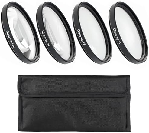 Alternative view of 40.5mm Close-Up Filtre Seti – 4’lü (+1, +2, +4, +10) | Optik Cam, Metal Çerçeve, Taşıma Çantalı | Makro & Yakın Çekim için Uyumlu