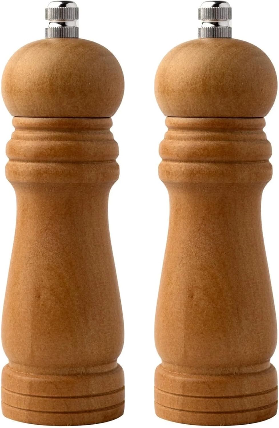 Bambu Gövdeli Komple Ahşap Tuz Karabiber Değirmeni Baharat Öğütücüsü Orta Boy 16 Cm 2 Adet