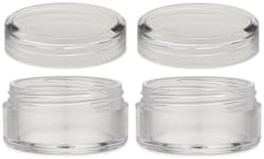 3,8cm 10ml Şeffaf Kapaklı Mini Kavanoz Küçük Takı ve Mini Eşya Saklama Kutusu 2'li