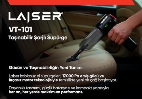 Alternative view of Mini, Katlanabilir LED Ekranlı 17.000 PA 3 in 1 Çekme-Vakum-Üfleme Özellikli Şarjlı Araç Süpürgesi