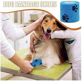 Octacare Kendinden Yapışkanlı Kedi & Köpek Pati Bandajı – Ayak Koruyucu Ayakkabısı 5 Cm x 4,5 Metre 2 adet Mavi