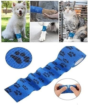 Alternative view of Octacare Kendinden Yapışkanlı Kedi & Köpek Pati Bandajı – Ayak Koruyucu Ayakkabısı 5 Cm x 4,5 Metre 2 adet Mavi