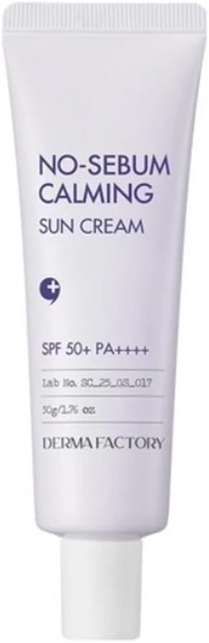 DERMA FACTORY Yağlı Ciltler İçin Ton Eşitleyici Kore Güneş Kremi Derma Factory No Sebum Calming Sun Cream SPF 50