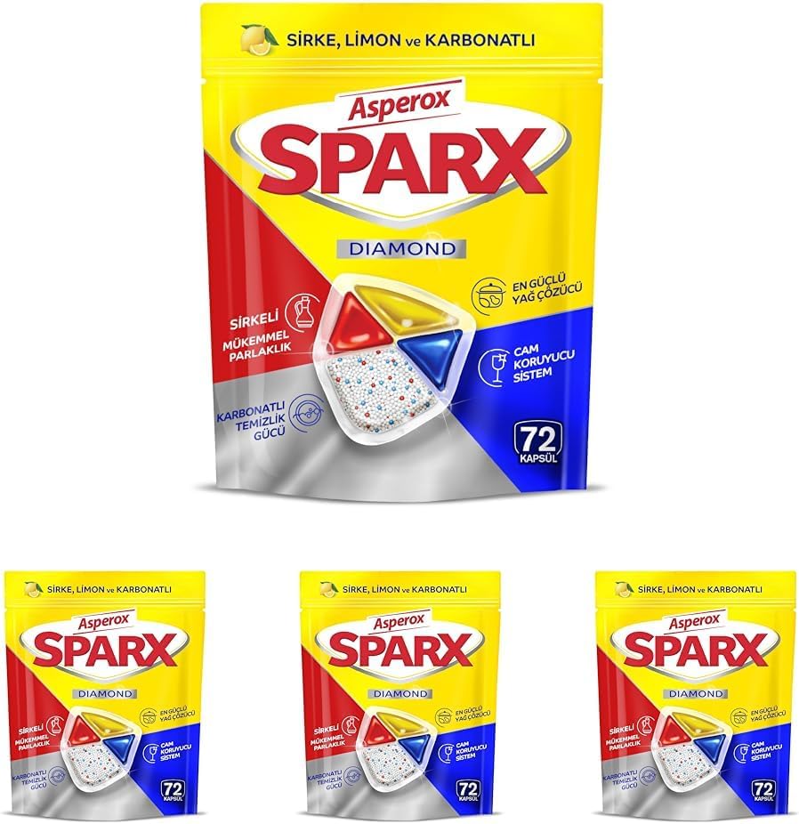 Alternative view of Asperox Sparx Bulaşık Makinesi Kapsülü 72 Adet (4 paketi)