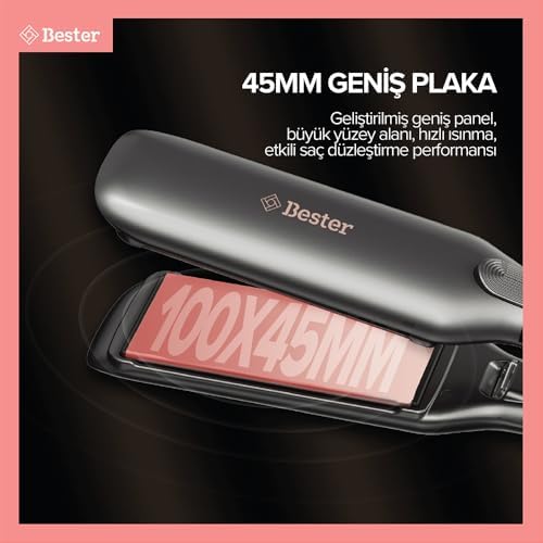 Bester S9100 ProLuxe FlexStyle 45mm Geniş Plakalı Saç Düzleştirici