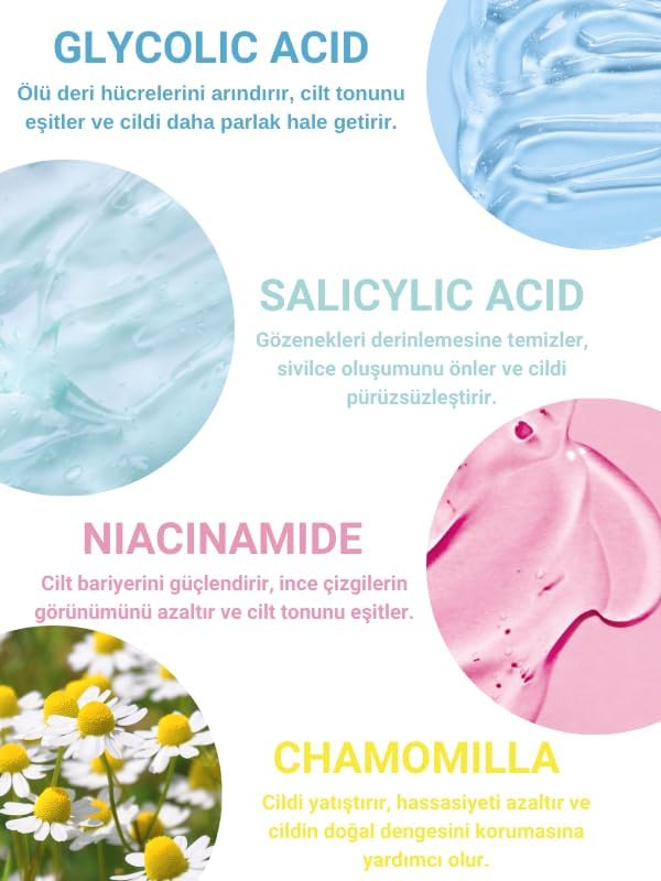 Alternative view of The Vivia Canlandırıcı, Gözenek Sıkılaştırıcı ve Leke Karşıtı Glikolik Asit Tonik Tüm Cilt Tipleri 200 ml
